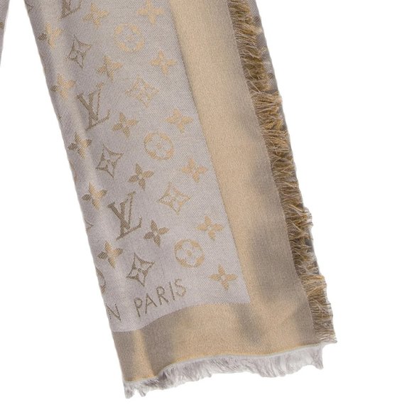 LOUIS VUITTON Monogram Shine Silk Shawl - Picture 3 of 3